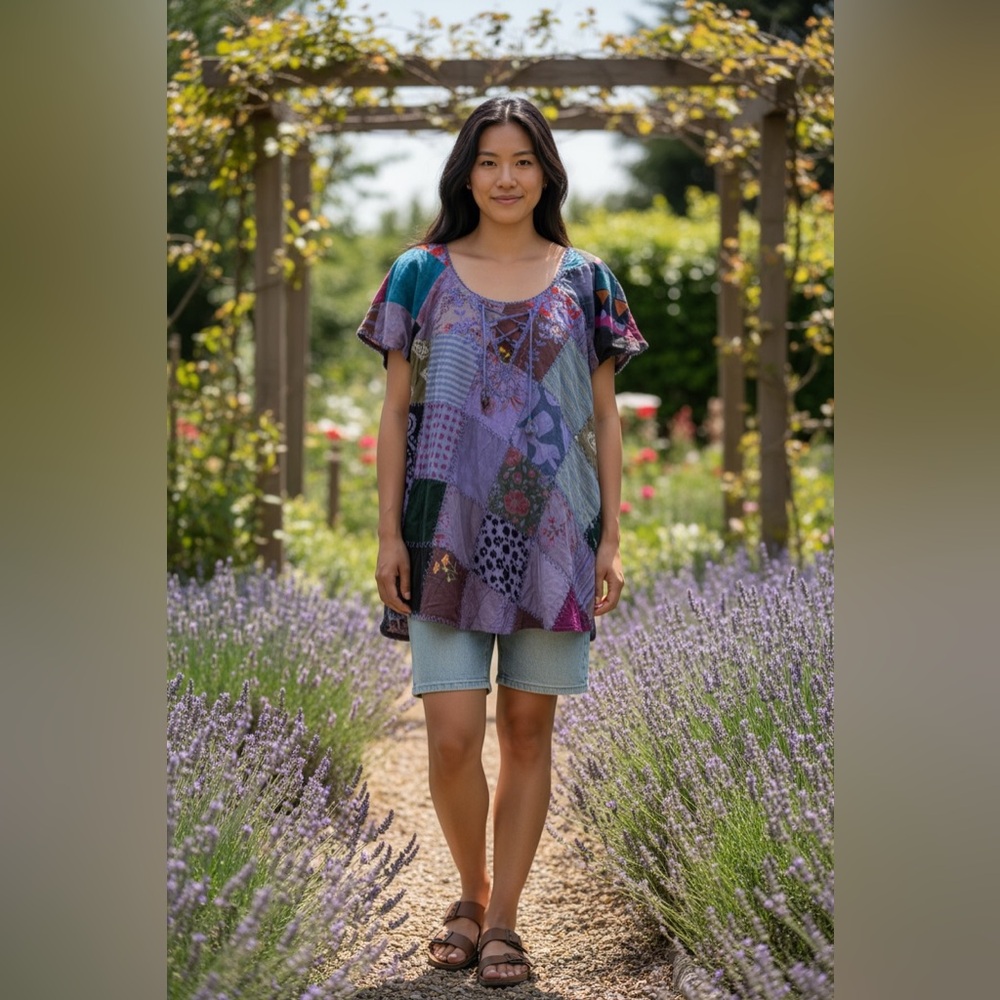 Advance Apparels Multicolor Patchwork Tunic